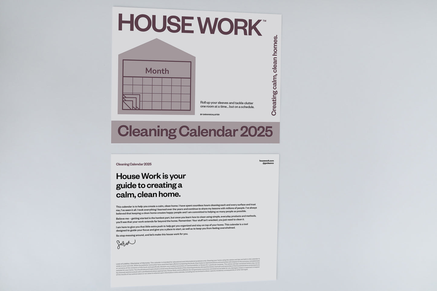 Cleaning Calendar 2025